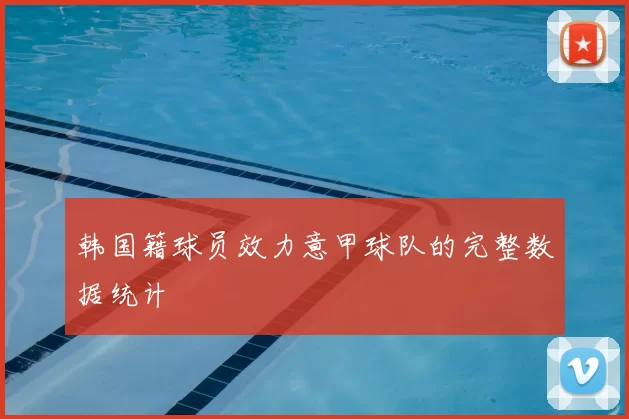 韩国籍球员效力意甲球队的完整数据统计